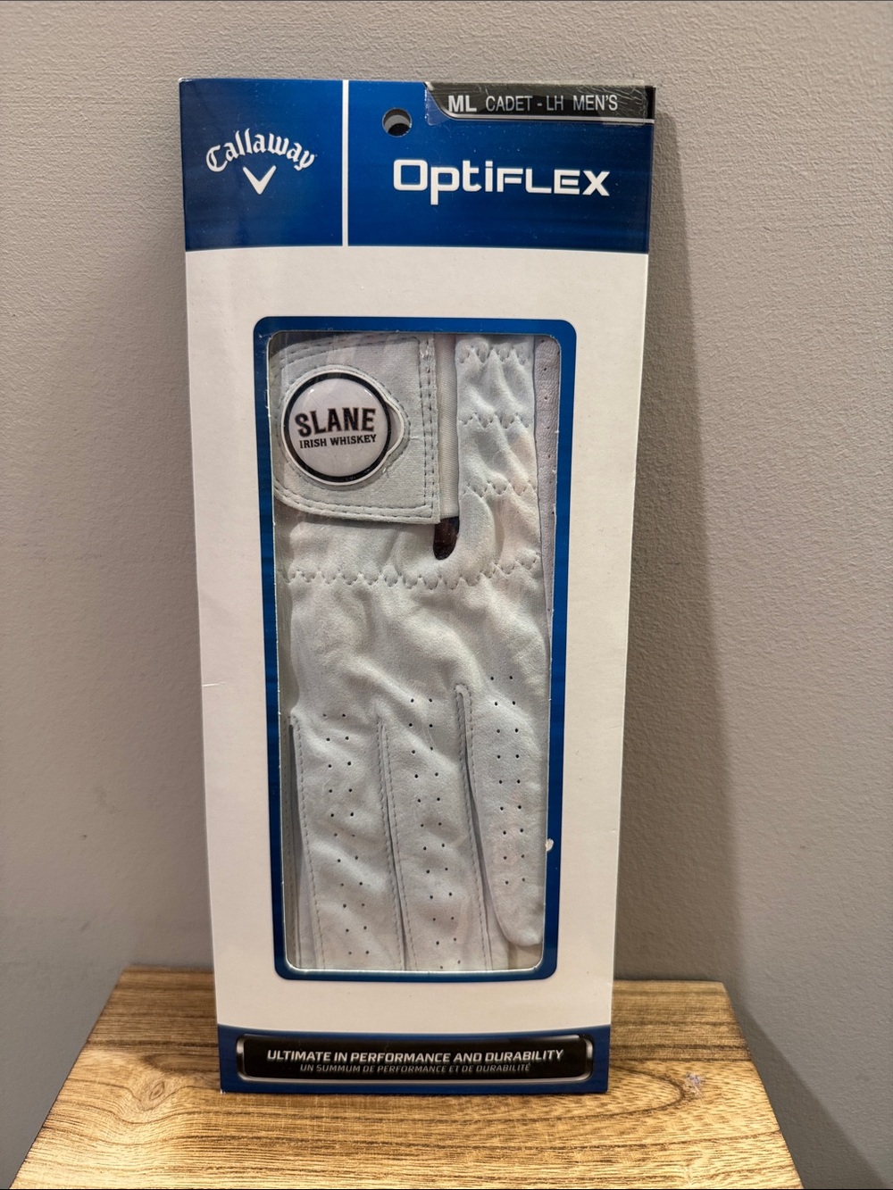 Callaway OptiFlex White Men's Golf Glove with SLANE Badge
